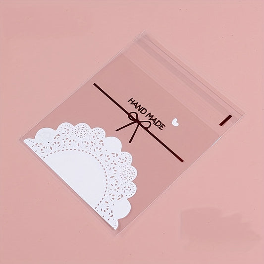 100pcs Butterfly Macaron Candy Bag Cookie Bag Flat Bag Gift Bag