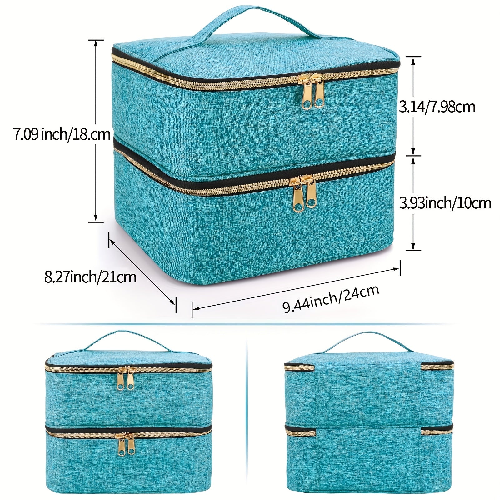 Double Layer Nail Polish Organizer Tote Bag for Women