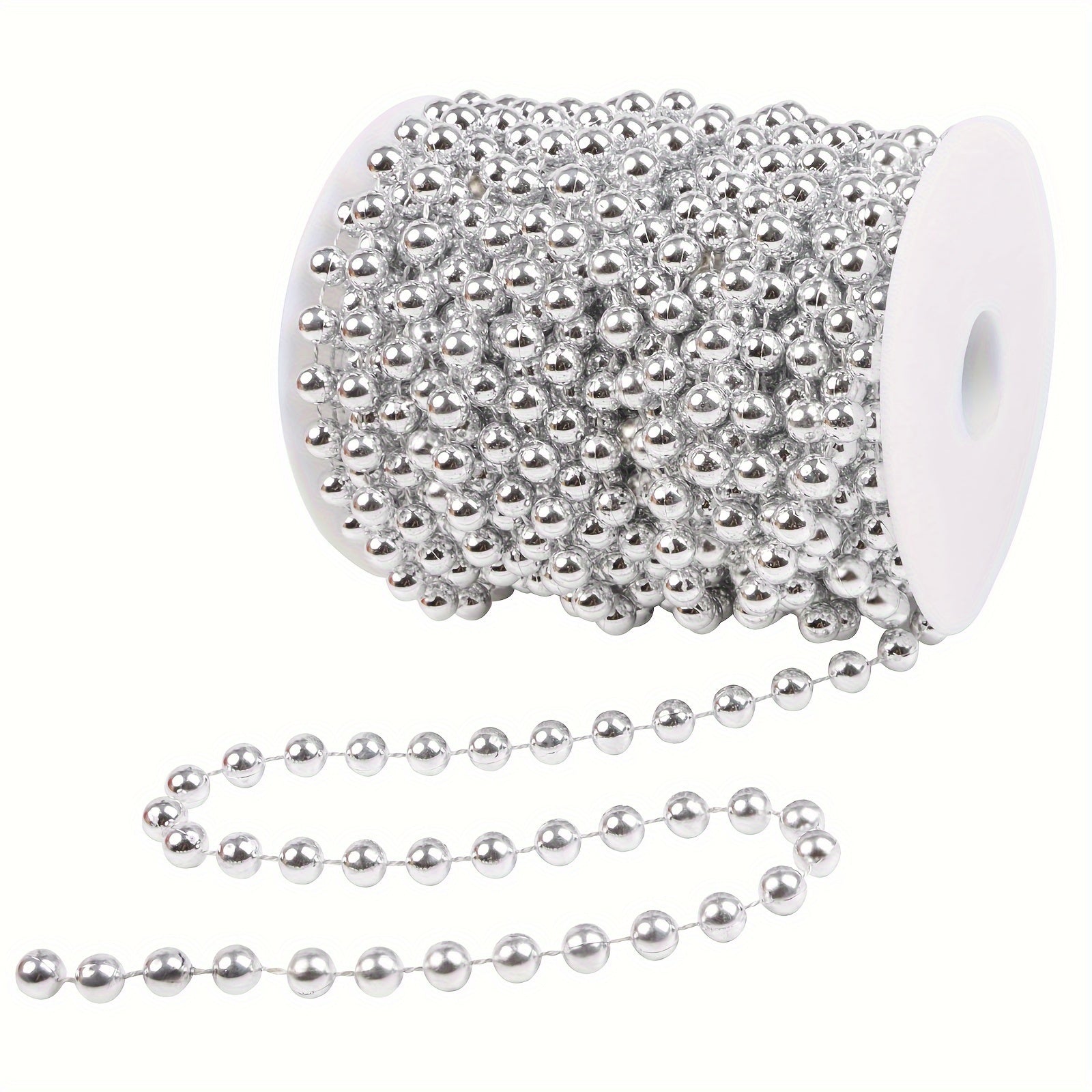 8m Christmas Tree Faux Pearl Garland Roll DIY Holiday Decoration