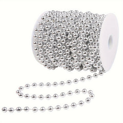 8m Christmas Tree Faux Pearl Garland Roll DIY Holiday Decoration