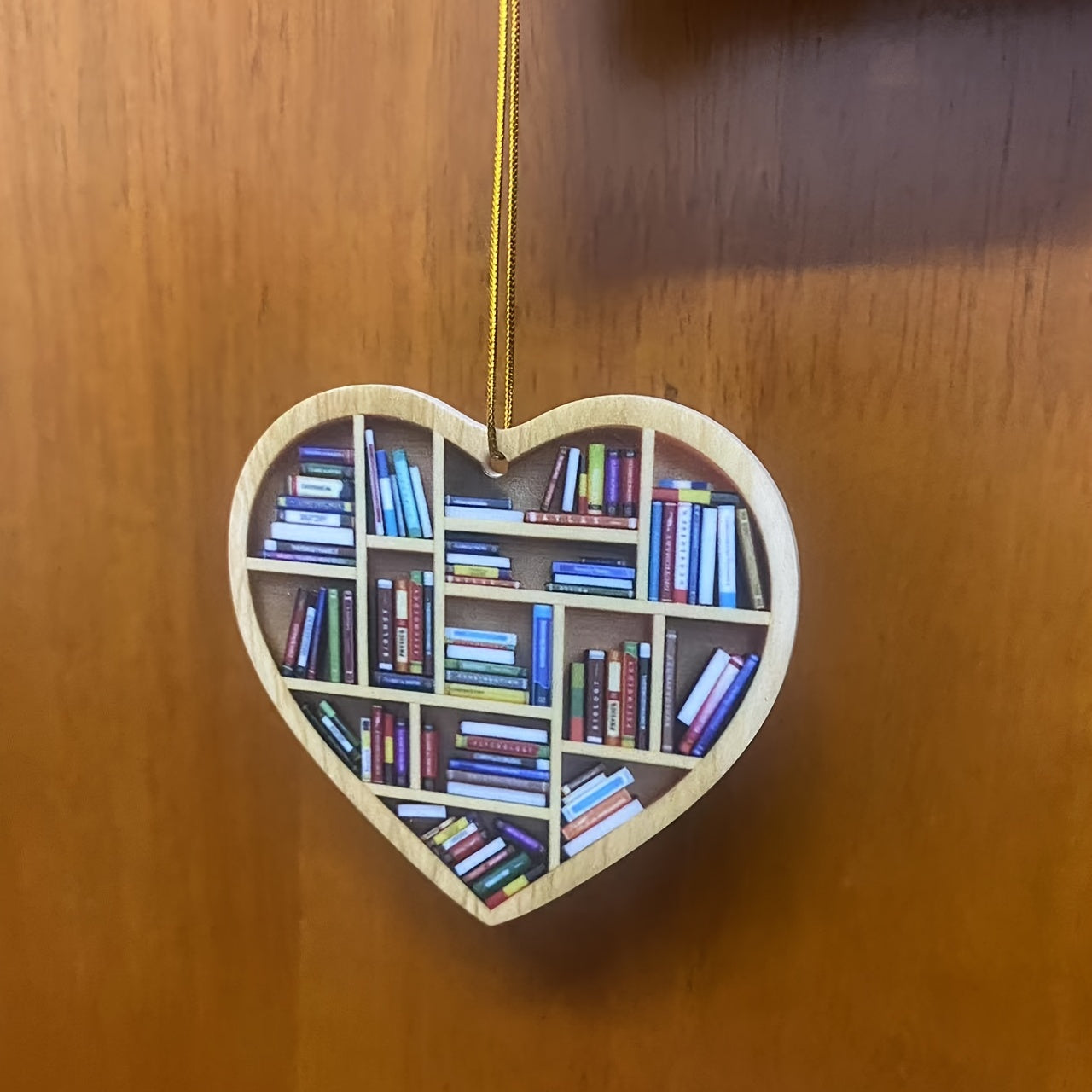 Heart Bookshelf Pendant - Teacher's Gift & Party Decoration