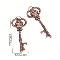 Santa Claus Key Bottle Opener Bronze Christmas Pendant Keychain