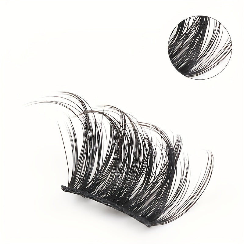 7 Pairs Segmented Eyelashes Chemical Fiber Material Natural Long Reusable
