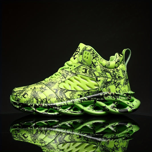Men's Green Camo Blade Sneakers Outdoor Running Shoes