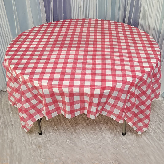 Red Plaid Disposable Tablecloth Wedding Camping Picnic