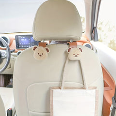 Bear Car Seat Back Row Hook Net