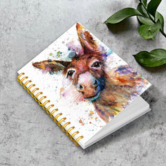 Donkey Portrait Ink Painting Notebook with Bible Verses