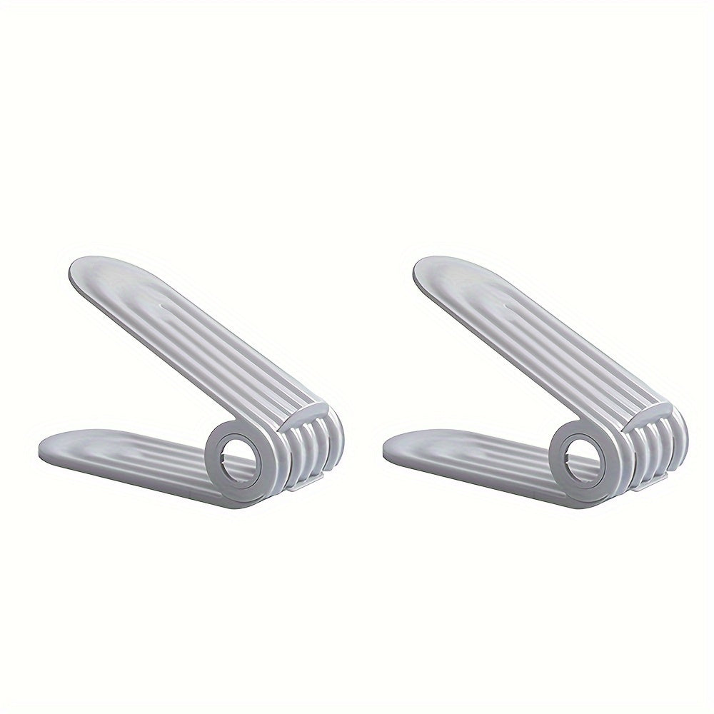 Adjustable Shoe Slot Organizer Plastic Shoe Rack Double Layer