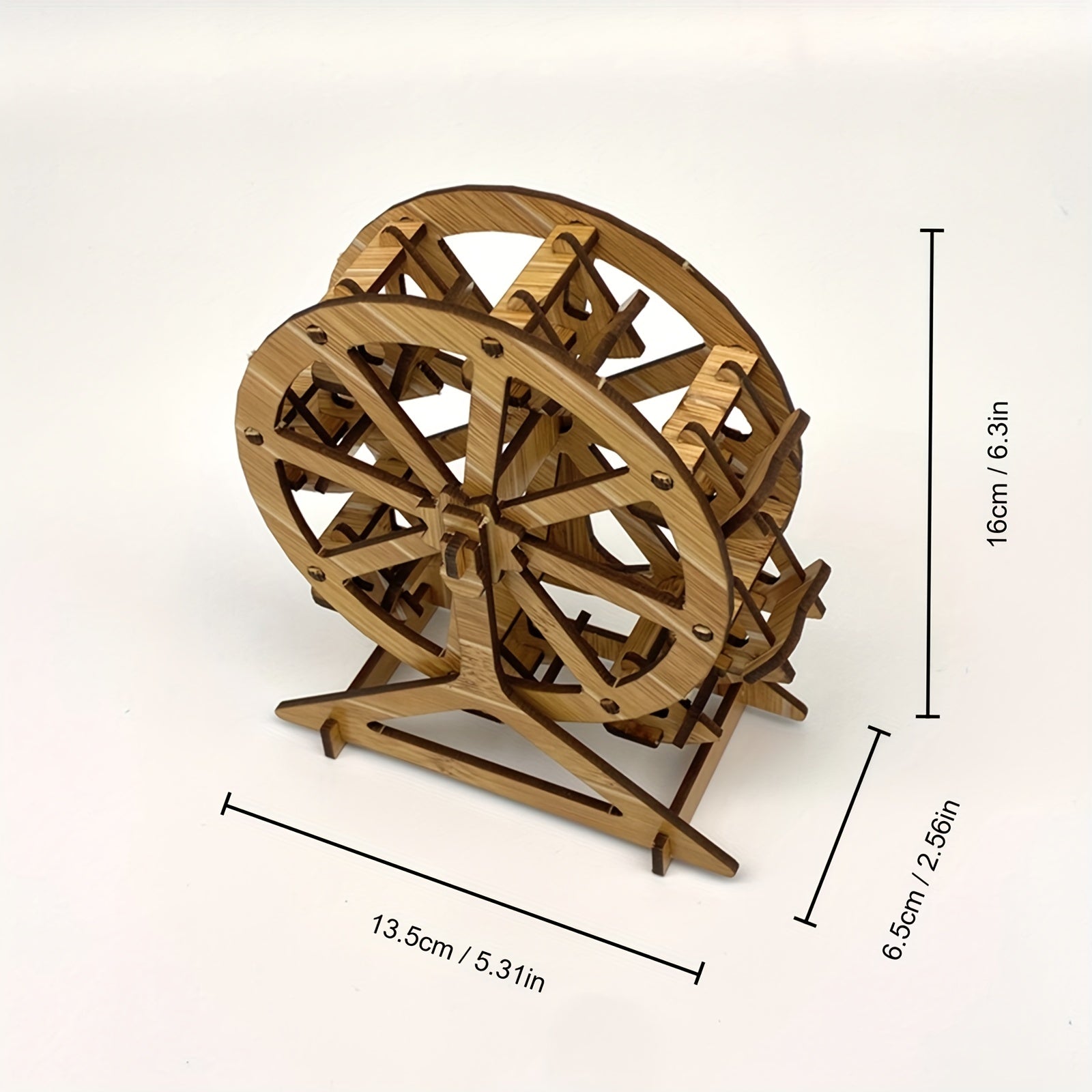 Wooden Ferris Wheel 3D Puzzle Assembly Kit Brain Teaser Educational Model