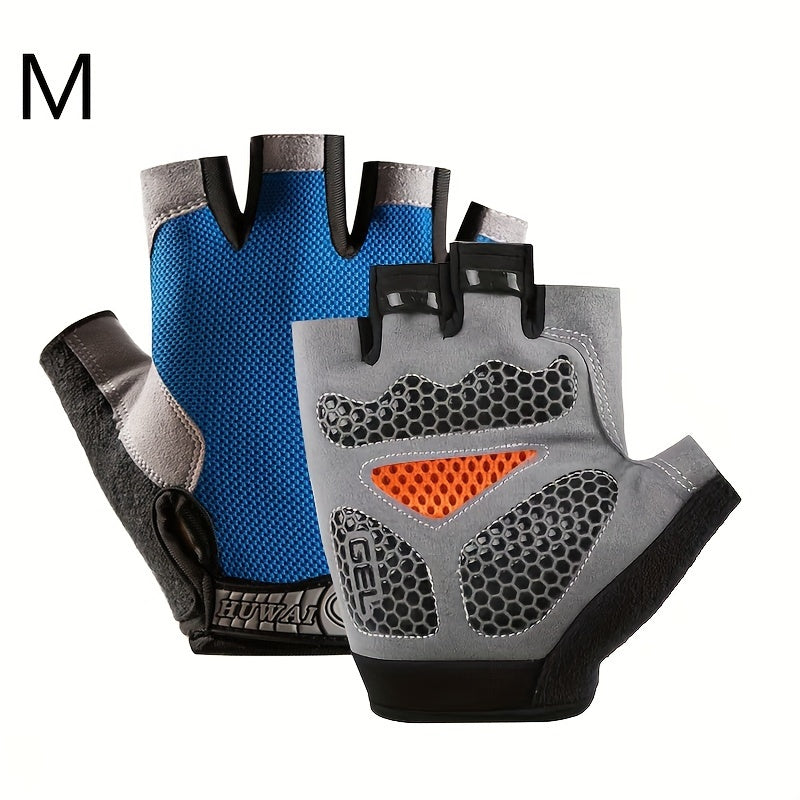 Anti Shock Windproof Fingerless Gloves - for Biking Climbing Weightlifting