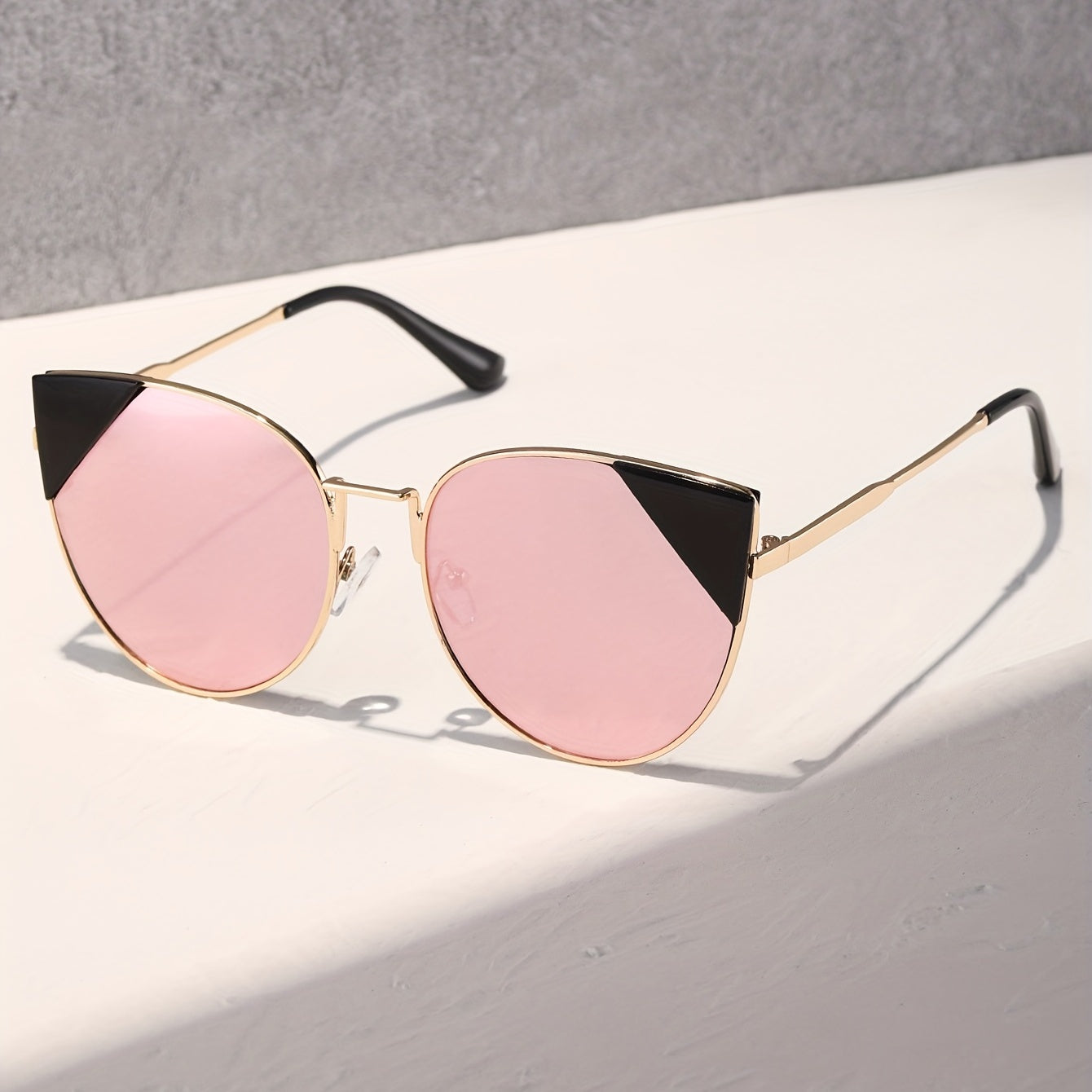 Y2K Cat Eye Sunglasses Anti Glare Metal UV400