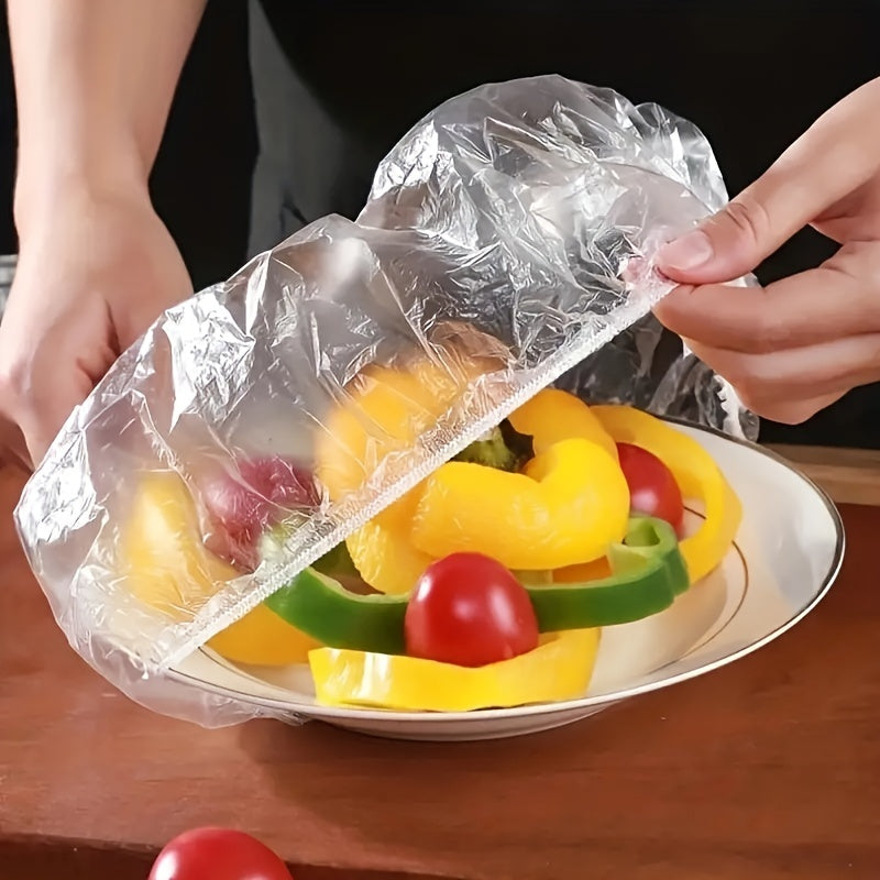 100pcs Reusable Silicone Food Wrap Storage Covers Elastic Seal