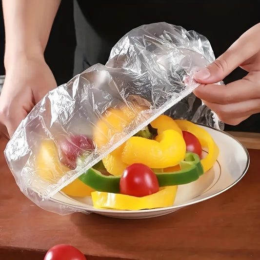 100pcs Reusable Silicone Food Wrap Storage Covers Elastic Seal