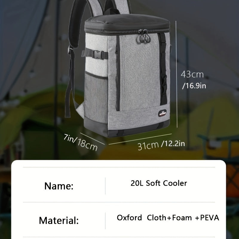 Large Capacity Cooler Backpack for Outdoor Picnic