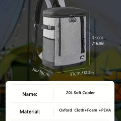 Large Capacity Cooler Backpack for Outdoor Picnic