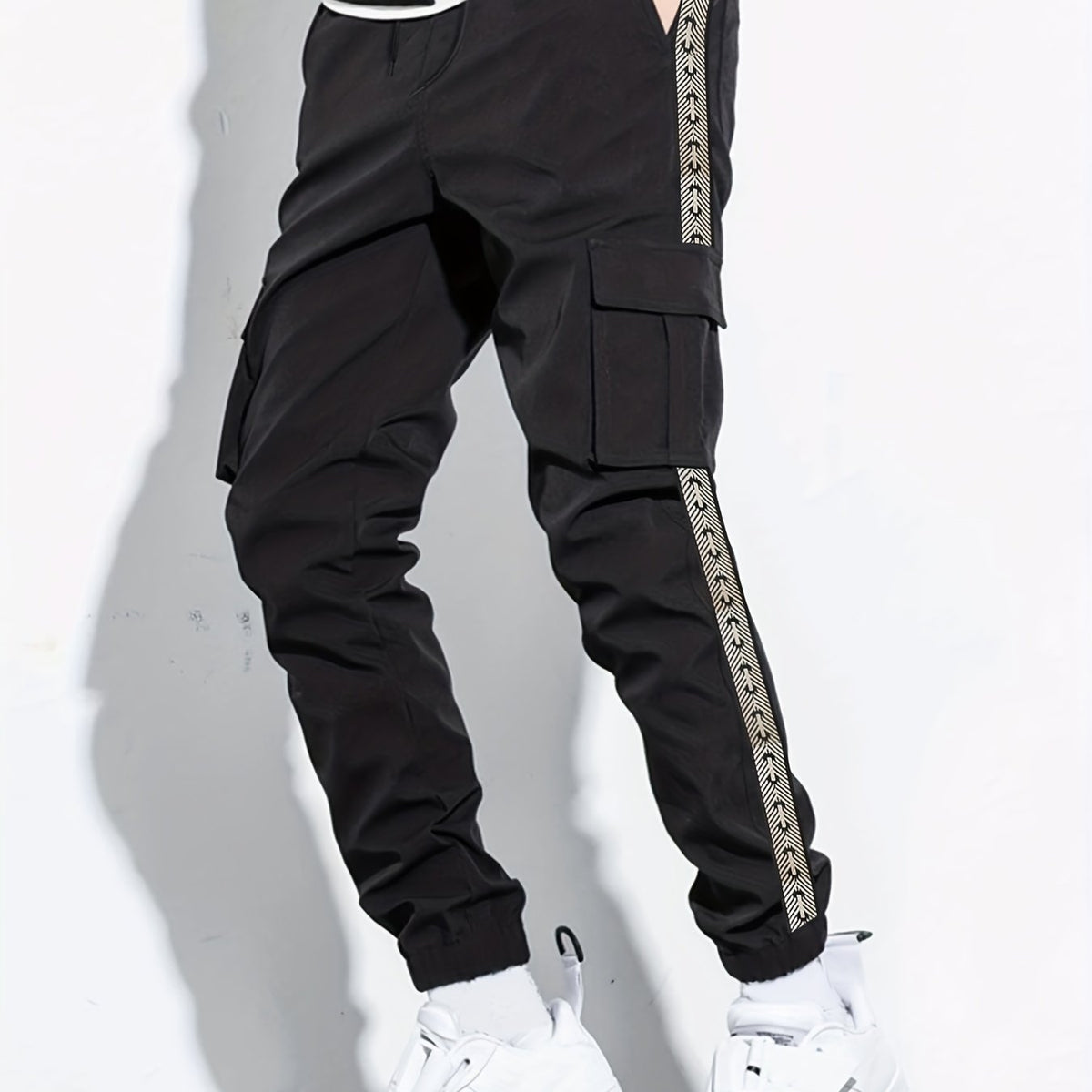 Men's Cargo Pants with Flap Pockets Straight Leg