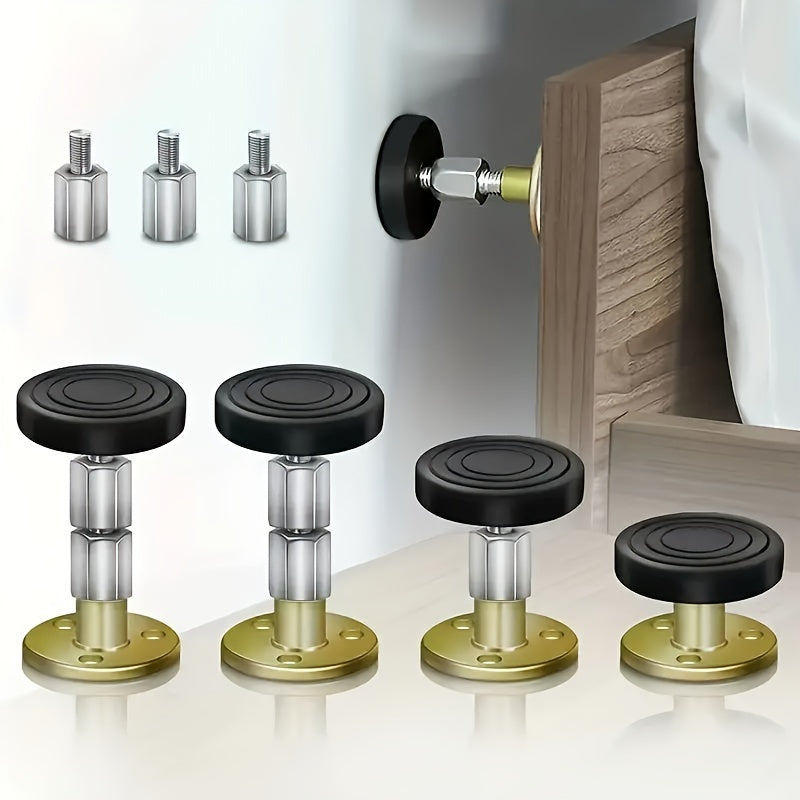 4pcs Headboard Limiters Wall & Bedside Anti-Shaking Fixators for Beds & Tables