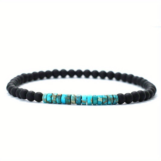 Men's Frosted Stone Beads Bracelet Gift For Men