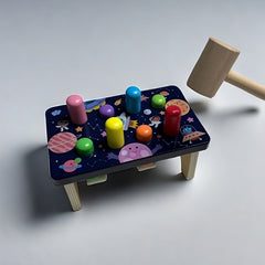 Wooden Starry Sky Pounding Station Toy for Kids