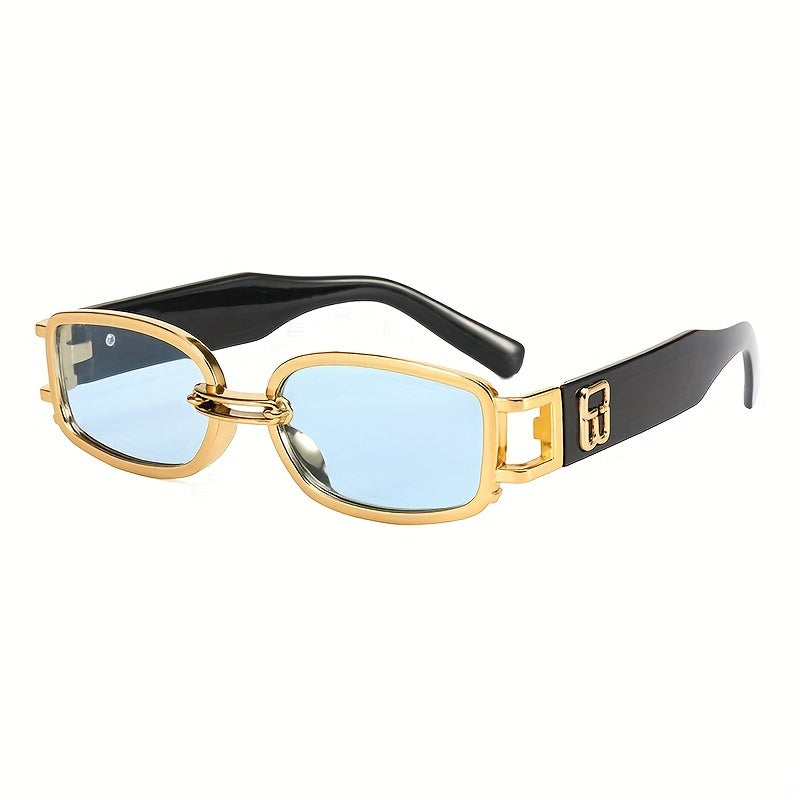 Rectangle Tinted Lens Sunglasses For Women Men Hiphop