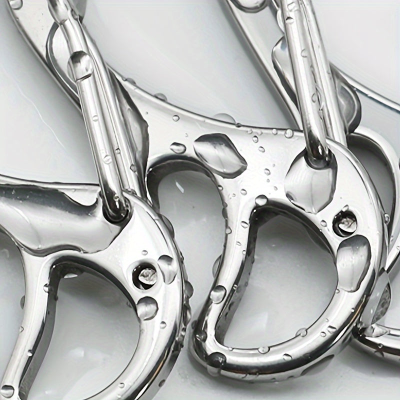 Outdoor Stainless Steel Bottle Opener Keychain Rust Proof Spring Hook