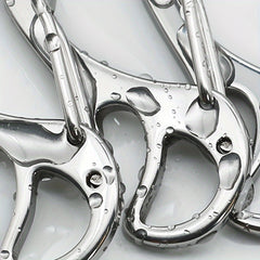 Outdoor Stainless Steel Bottle Opener Keychain Rust Proof Spring Hook