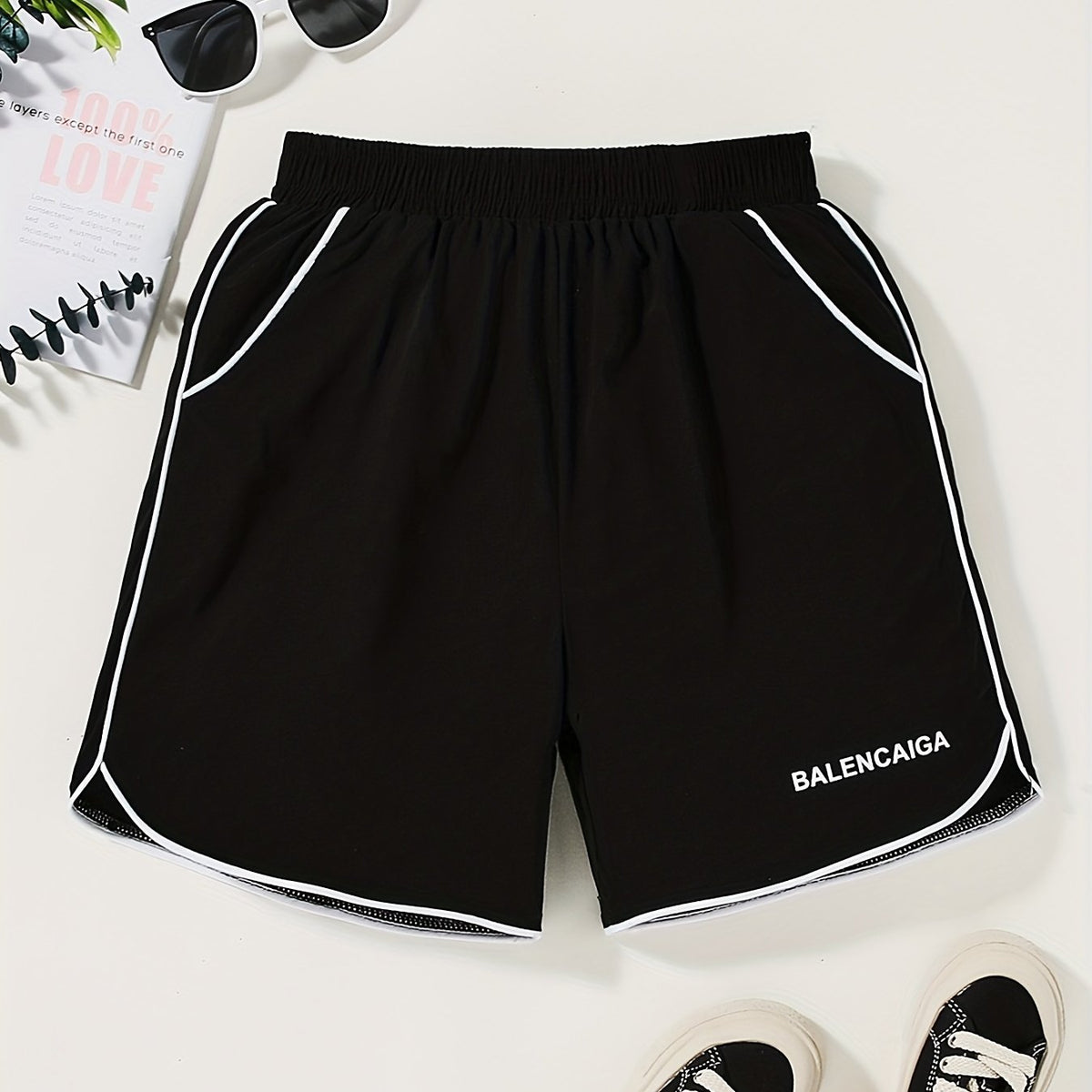 Girls Letter Print Sport Shorts Casual Pants For Kids Children Summer