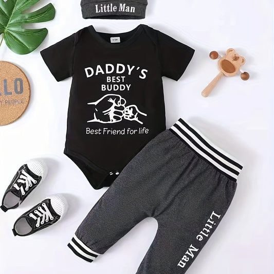 Boys Daddy's Buddy Onesies & Sweatpants Set