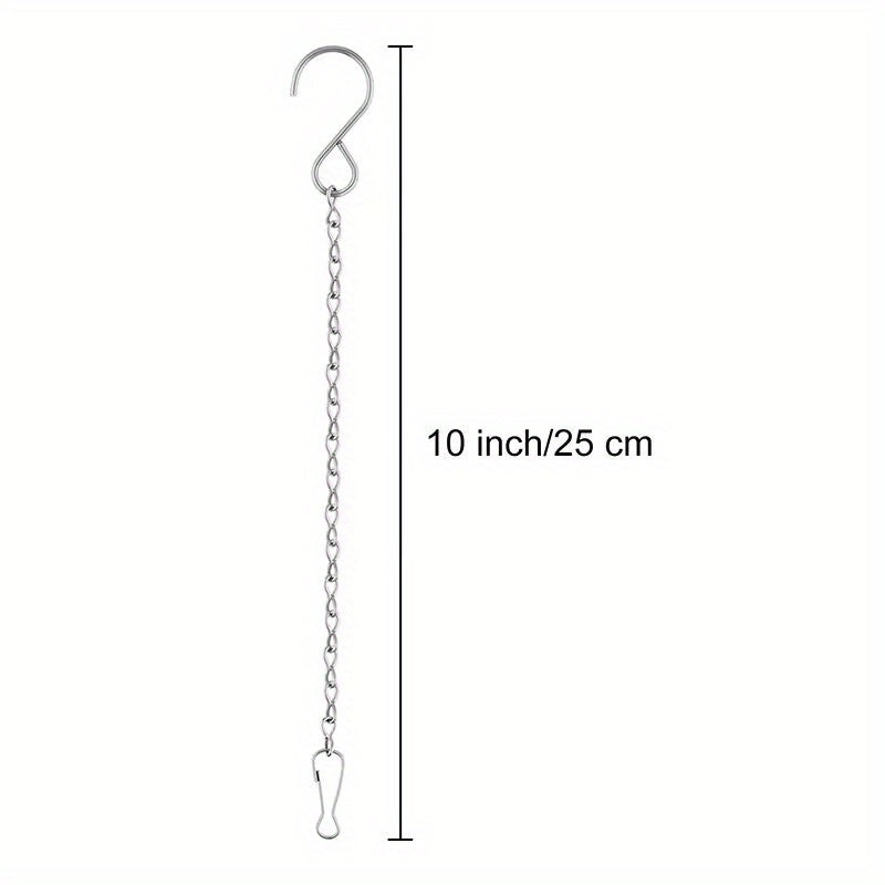 2pcs Hanging Chain For Bird Feeders Planters Lanterns And Ornaments Silvery