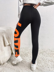 Women's Love Printed Yoga Fitness Pants