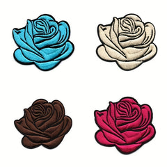 Embroidery Rose Clothing Accessories Flower Patch For Men