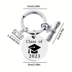 Graduation Season Stainless Steel Keychain For Boys And Girls