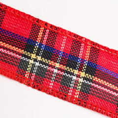 Burlap Colored Plaid Ribbon Roll 1.57inch 6m