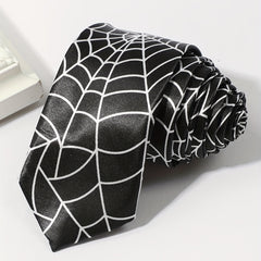 Men's Necktie Spider Web Leopard Pattern Necktie Business Wedding Party
