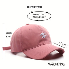 Embroidered Duck Tongue Cap Outdoor Sun Hat Baseball Cap