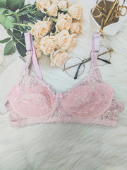 Lace Wireless Bra Scallop Trim Comfy Breathable Lingerie