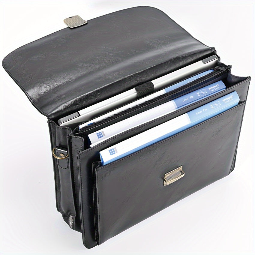 Men's Sleek Business Briefcase Laptop & Tablet Compartment