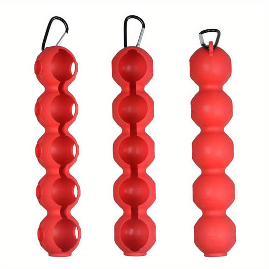5-Ball Silicone Golf Ball Holder with Secure Buckle