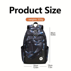 Water Resistant Nylon Backpack for Students with Adjustable Straps