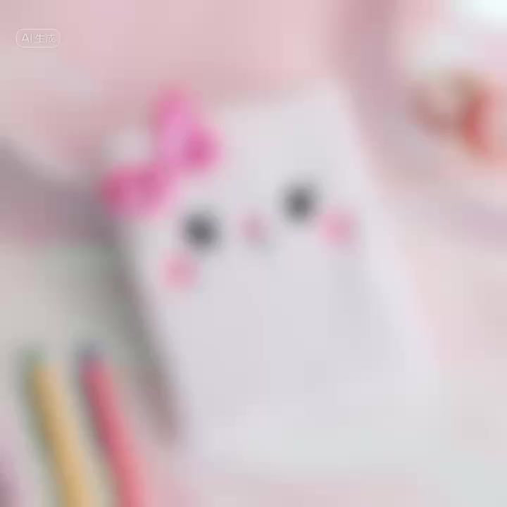 Cartoon Cat Plush Diary Notebook Faux Fur Journal for Teens & Adults