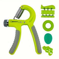 Hand Grip Strengthener Set - Finger Sleeves, Egg Shape Ball, Grip Ring