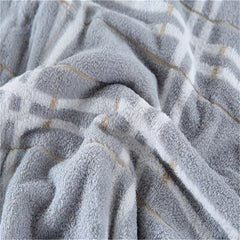 Plaid Pattern Bath Towel Cotton Soft Absorbent Large Beach Towel