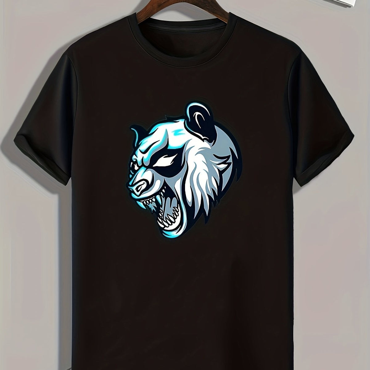 Panda Print Men's Graphic T-shirt Casual Comfy Tees For Summer