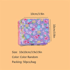 50pcs Random Print Cotton Quilting Sewing Patchwork DIY Cloth