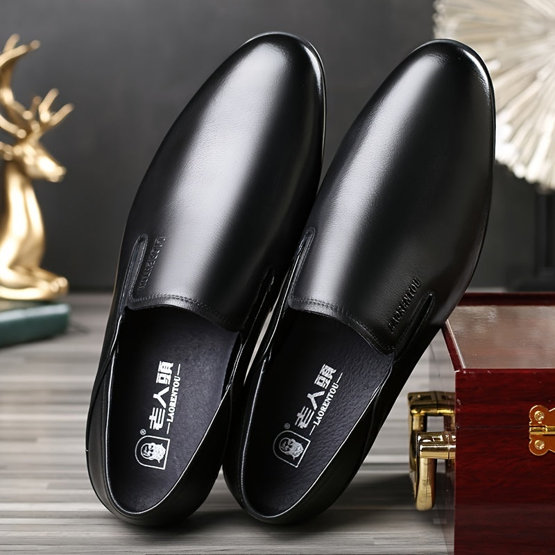 LAORENTOU Men's Leather Pointed Toe Oxford Shoes