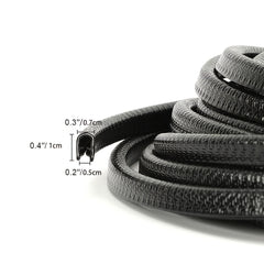 Universal Fit Rubber U Shape Door Edge Trim - 32 8ft, No Glue