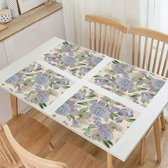 Bohemian Linen Placemat Hydrangea Pattern Table Mat