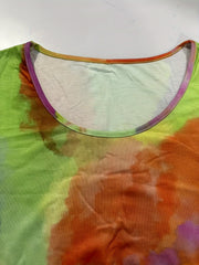  Tie Dye Long Sleeve Round Neck Dress