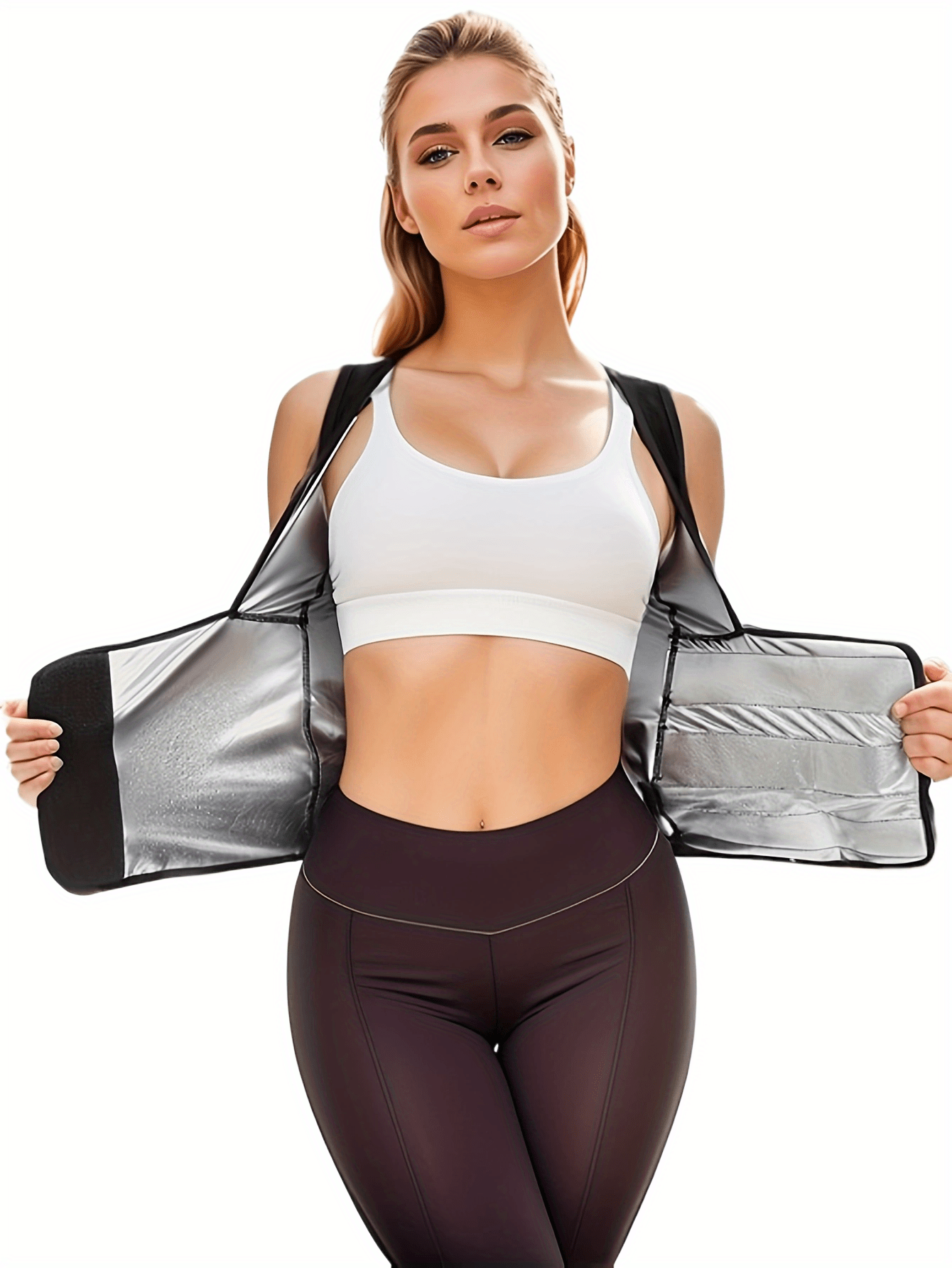Racer Back Shaper Tops Waist Trainer Workout Fitness Tank Top