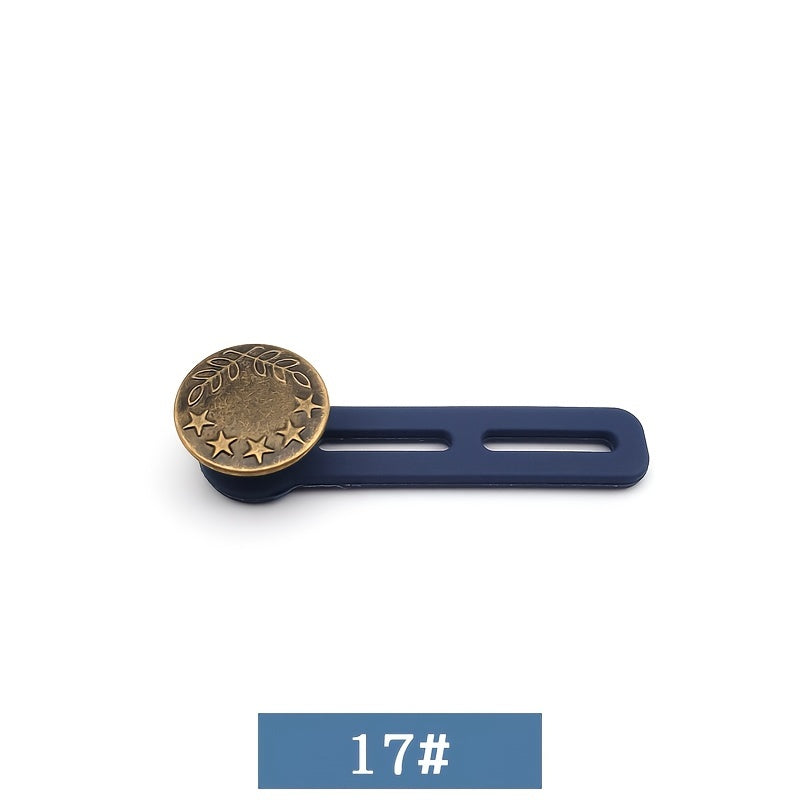 2pcs Button Extender For Pants Adjustable Waist Retractable Waistband